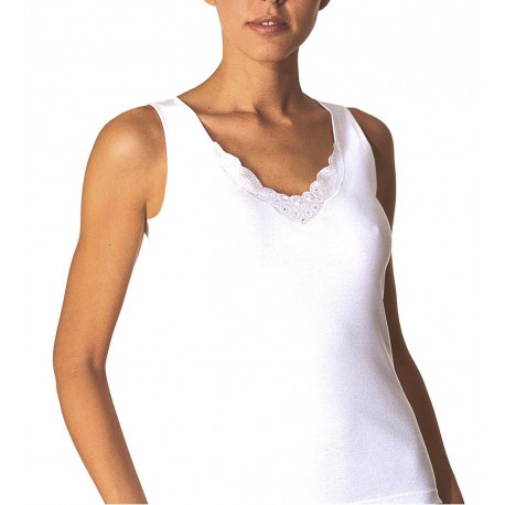 AVET 7505 ✅ Camiseta interior de mujer con bordado