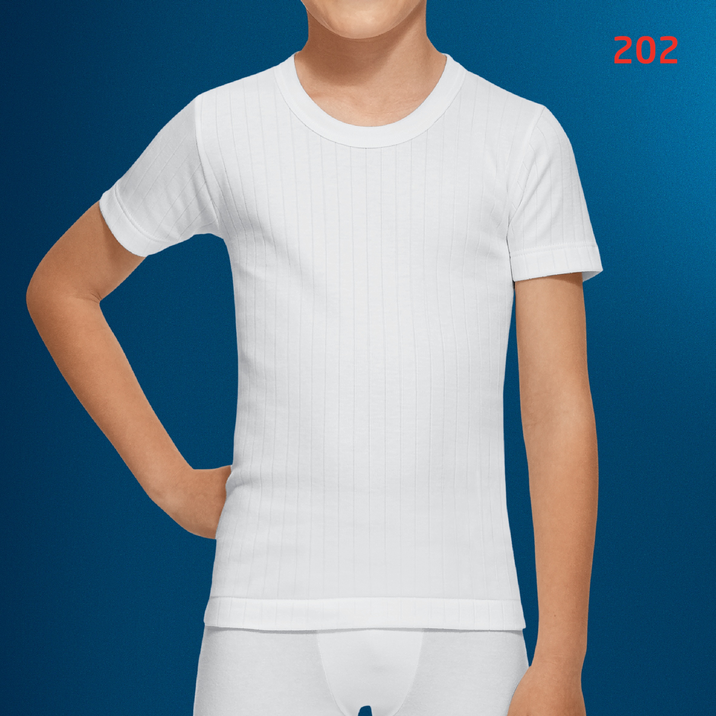 ABANDERADO Camiseta térmica de niño con canalé manga corta
