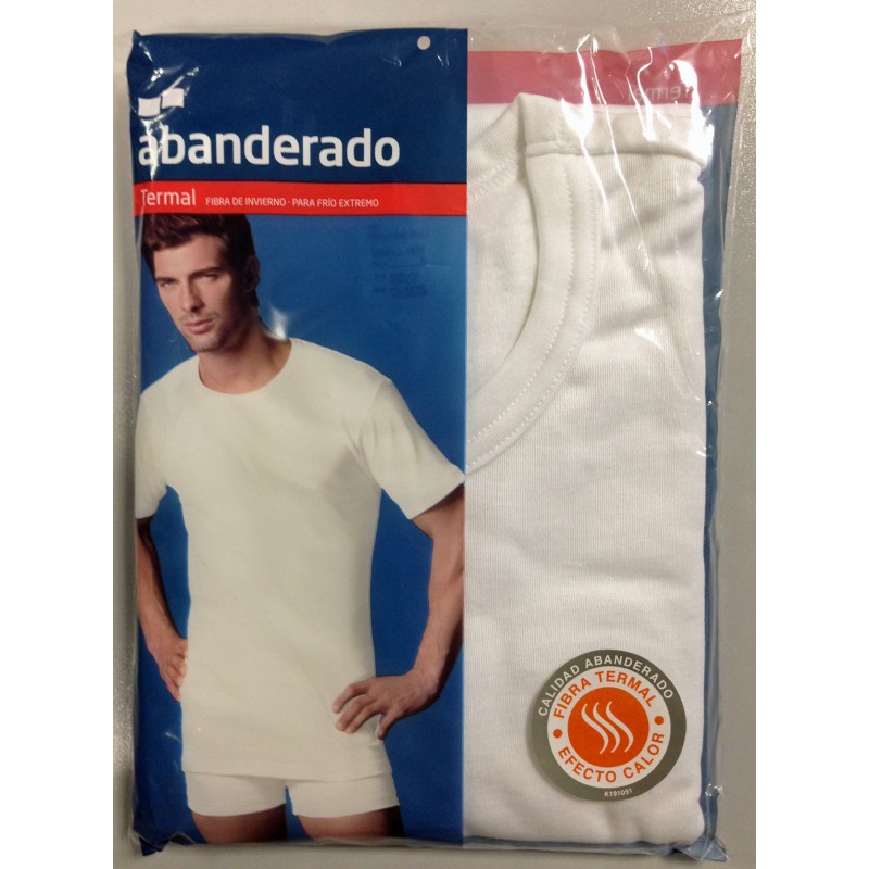 256 Camiseta hombre manga corta algodón termal ABANDERADO
